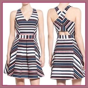 Anthropology STRIPED JACQUARD DRESS by Adelyn Rae